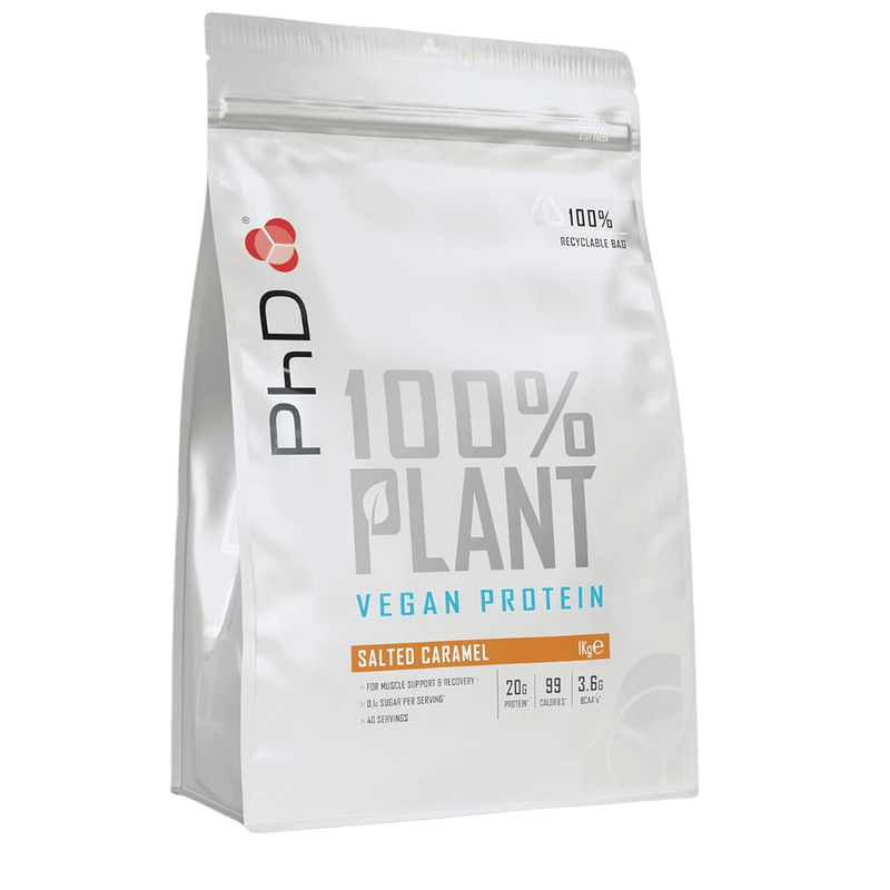 PhD 100% Plant Salted Caramel Protein Powder 1kg [Best Before: 31/05/2026]