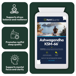 NutriQuarter Ashwagandha KSM-66 (90 Capsules)