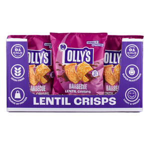 Olly's BBQ flavour Lentil Crisps 80g - Case of 16 [Best before: 24/06/2025]