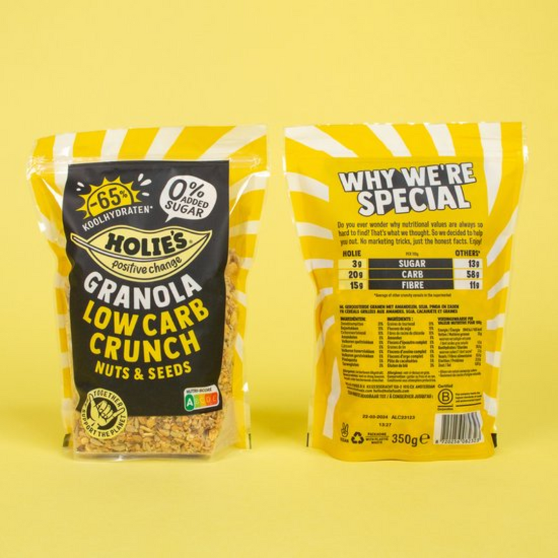 Holies Low Carb Crunch Granola 350g - Case of 6 [Best Before: 18/03/2026]