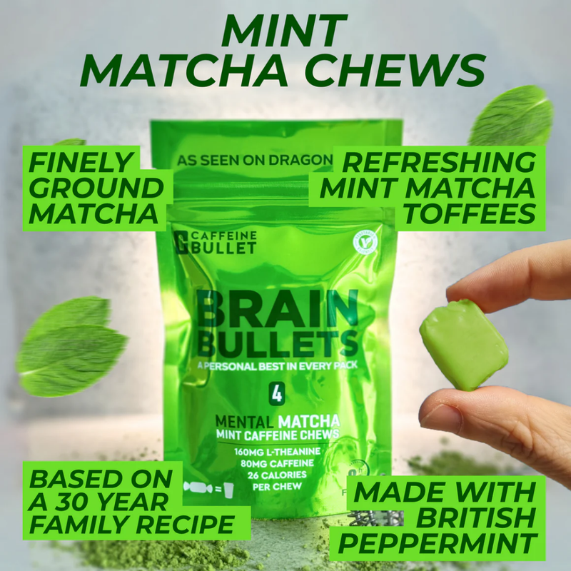 Caffeine Bullet Matcha Mint (Bag of 40 Chews)