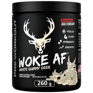 Bucked Up Woke AF White Gummy Deer High-Stim Pre-Workout 260g [Best Before: 31/08/2026]