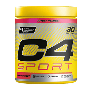 C4 Sport Fruit Punch Pre-Workout with Creatine & Electrolytes (30 Servings) [Best Before: 25/04/2026]