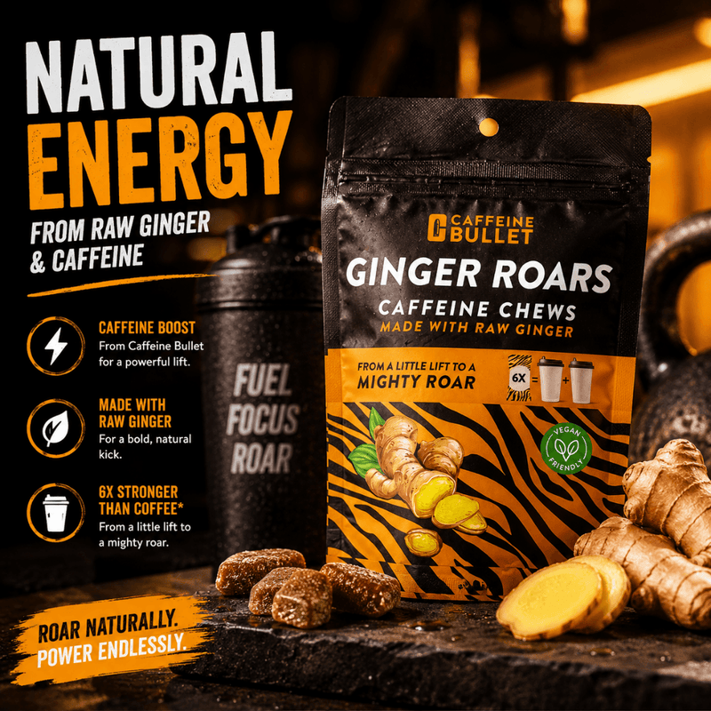 Caffeine Bullet Limited Ginger Roars Energy Chews (60 chews) [Best Before: 07/07/2026]