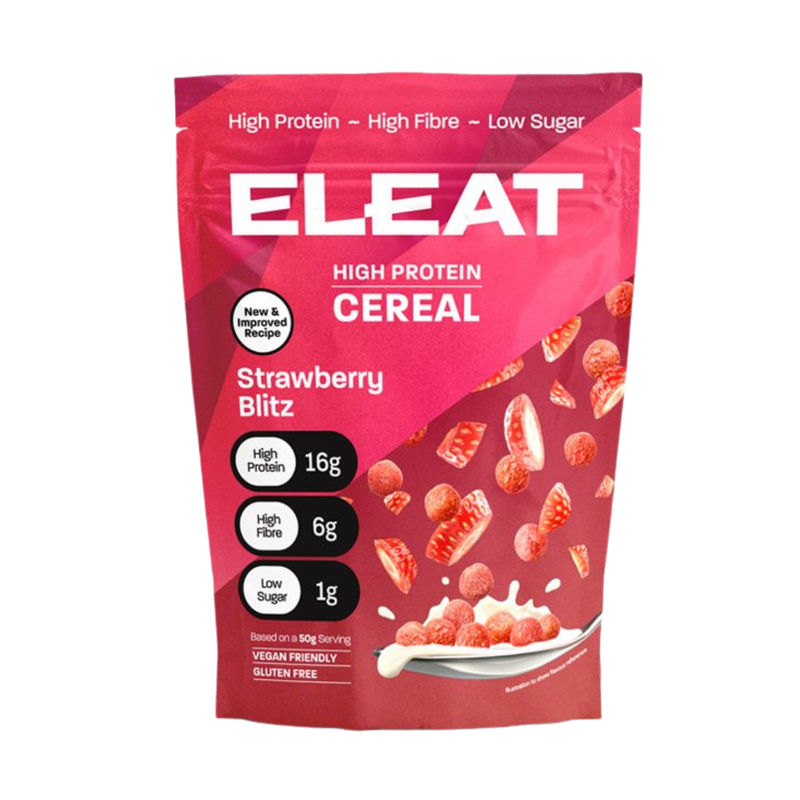 ELEAT Strawberry Flavour High Protein Cereal 250g  - Case of 5 [Best Before: 14/11/2025]