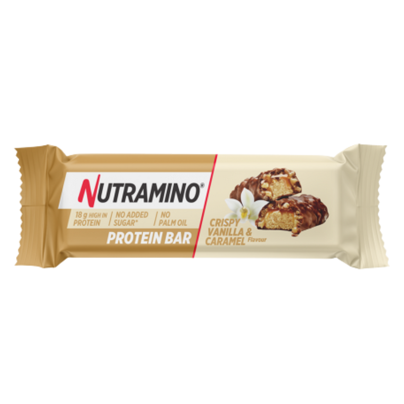 Nutramino Vanilla Caramel Protein bar 55g - Case of 12 [Best Before: 21/10/2025]