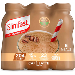 Slimfast Cafe Latte High Protein Meal Shake 325ml - Case of 6 [Best Before: 30/09/2025]