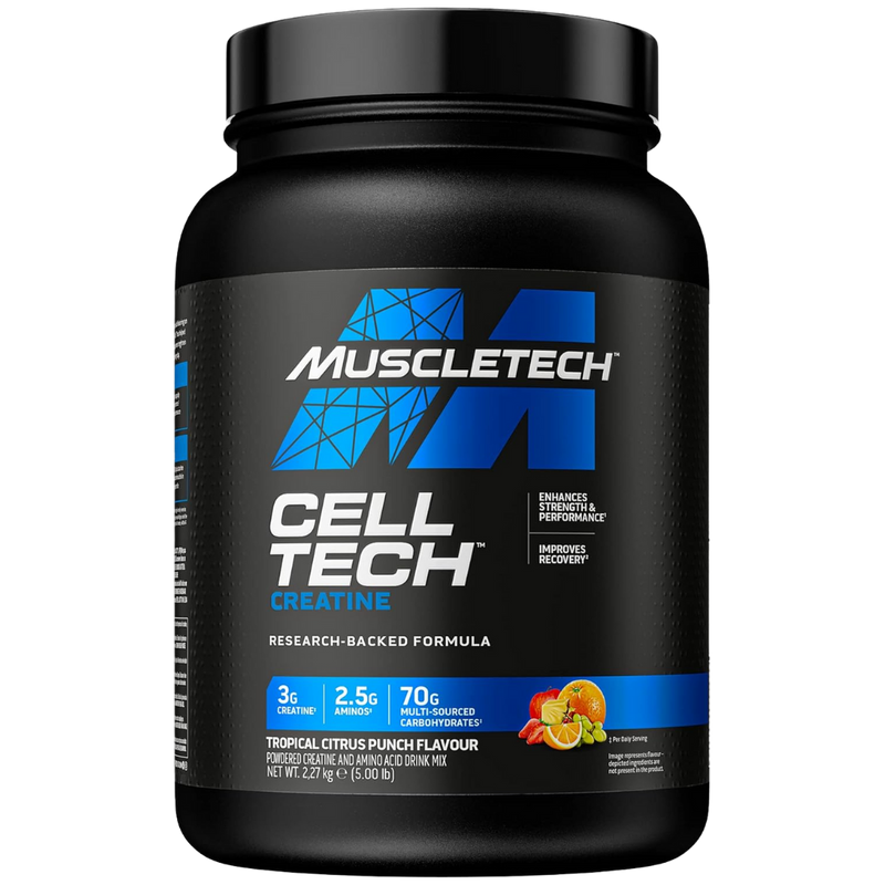 MuscleTech Cell Tech Tropical Citrus Punch Flavour Creatine Monohydrate Powder 2.27kg [Best Before: 30/10/2025]