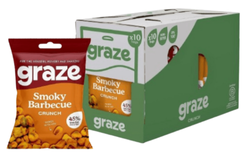 Graze Smoky BBQ Crunch bag 35g - Case of 10 [Best Before: 09/12/2025]