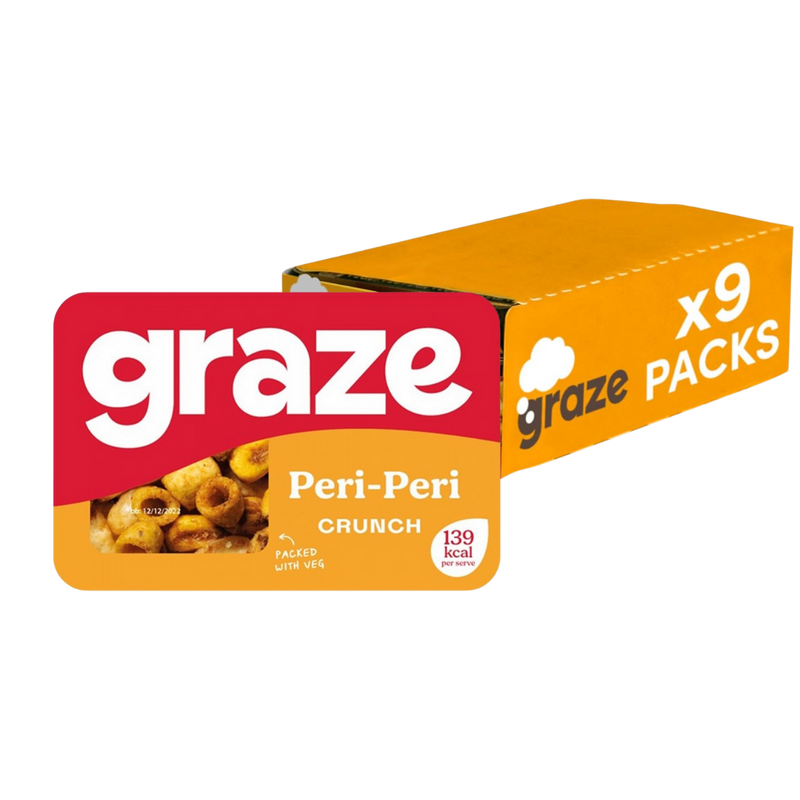 Graze Peri Peri Crunch 28g - Case of 9 [Best Before: 10/11/2025]