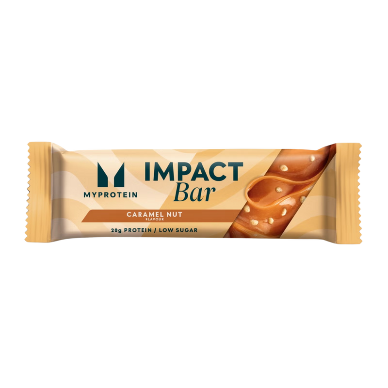 MyProtein Caramel Nut Impact Protein bar 64g - Case of 12 [Best Before: 14/08/2025]