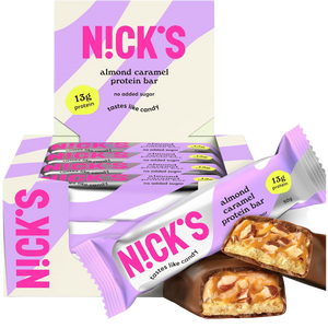 Nick's Almond Caramel flavour Protein bar 50g - Case of 12