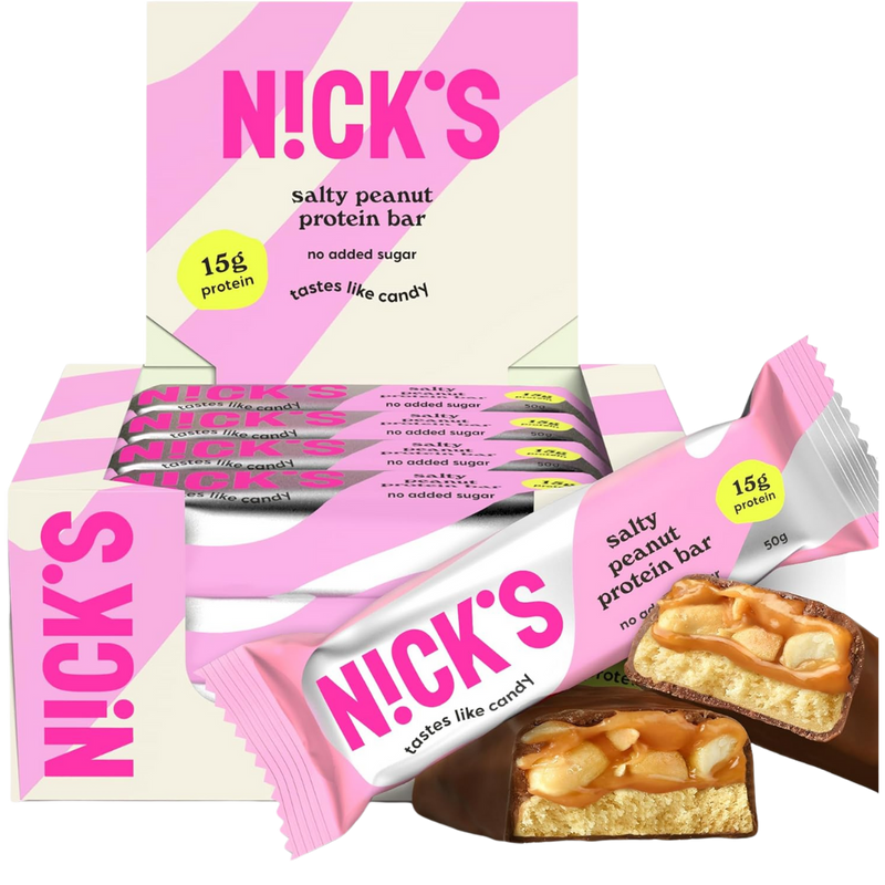 Nick's Salty Peanut flavour Protein bar 50g - Case of 12