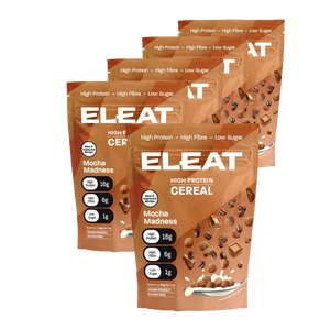 ELEAT Mocha flavour High Protein Cereal 250g - Case of 5 [Best Before: 04/09/2025]