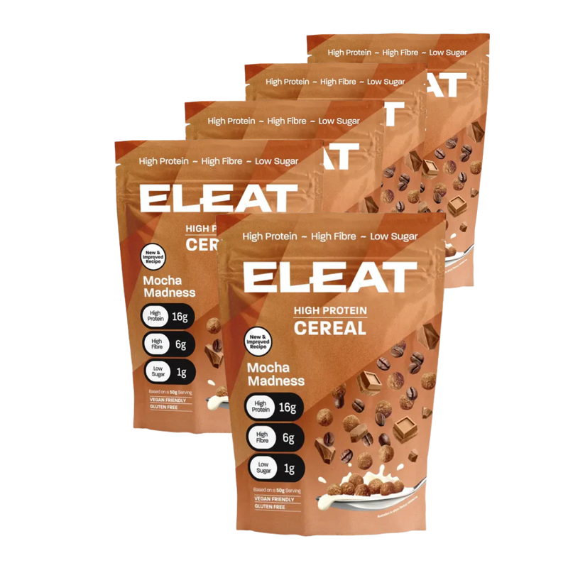 ELEAT Mocha flavour High Protein Cereal 250g - Case of 5 [Best Before: 04/09/2025]