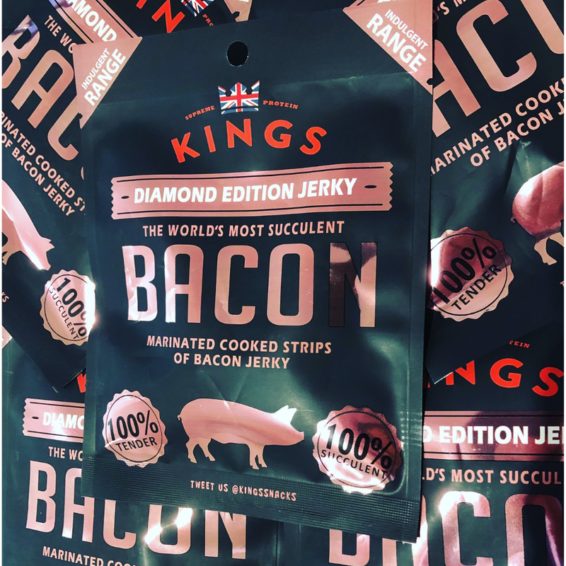 Kings Diamond Edition Bacon Jerky 45g - Bundle of 10 packs [Best Before: 30/11/2025]