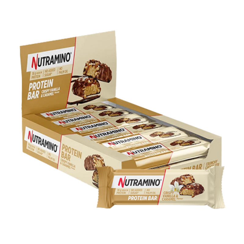 Nutramino Vanilla Caramel Protein bar 55g - Case of 12 [Best Before: 21/10/2025]