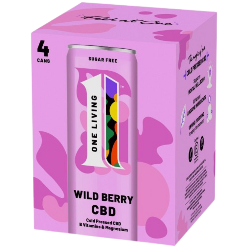 OneLiving Wild Berry CBD Drink (4 x 250ml multipack)