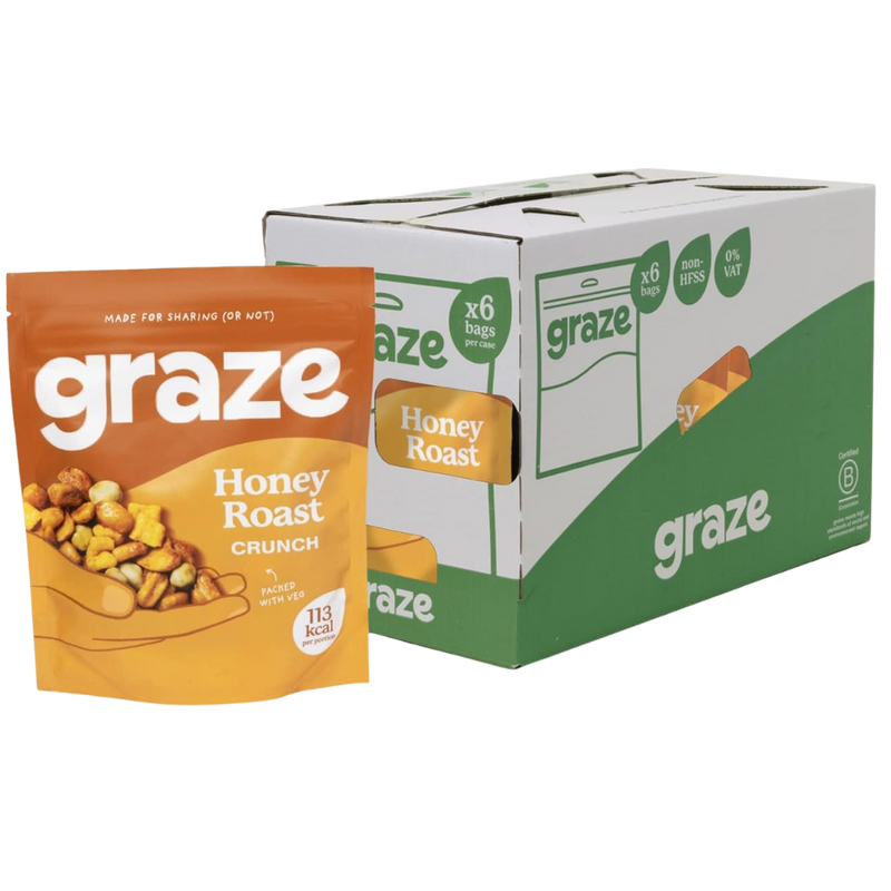 Graze Honey Roast Crunch 100g - Case of 6 [Best Before: 14/10/2025]