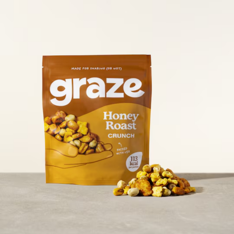 Graze Honey Roast Crunch 100g - Case of 6 [Best Before: 14/10/2025]
