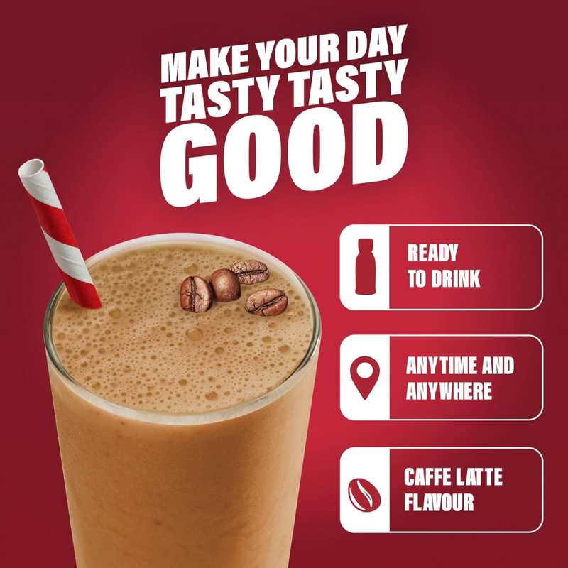 Slimfast Cafe Latte High Protein Meal Shake 325ml - Case of 6 [Best Before: 30/09/2025]