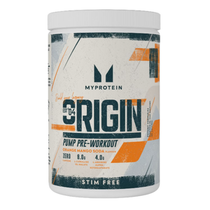 MyProtein Origin Pump Pre-Workout Stim-Free Orange Mango Soda 600g (30 servings)