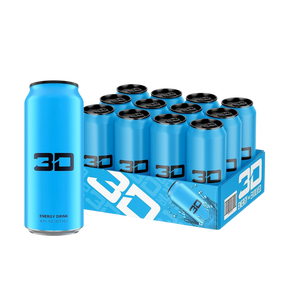 3D Energy Drink Blue (Berry Blue) 473ml - Case of 12