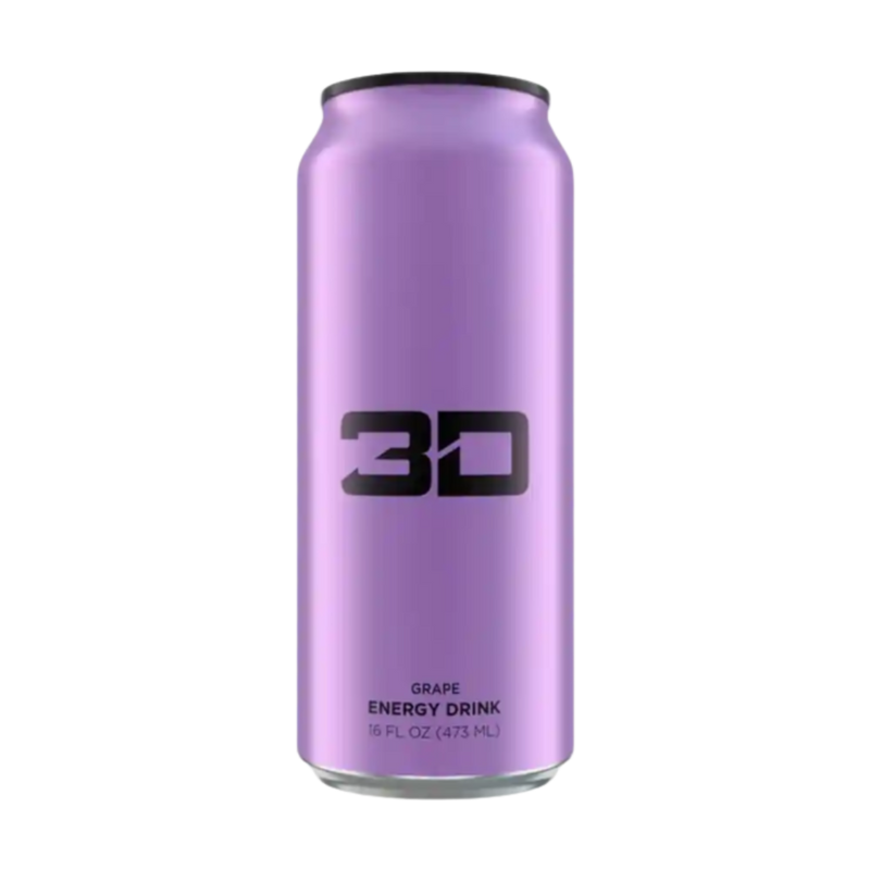 3D Energy Drink Purple (Grape) 473ml - Case of 12
