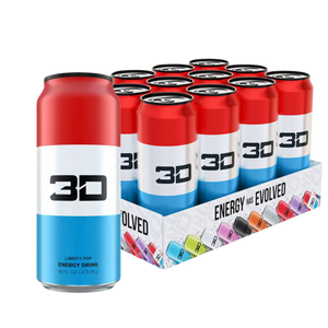 3D Energy Drink Liberty Pop 473ml - Case of 12