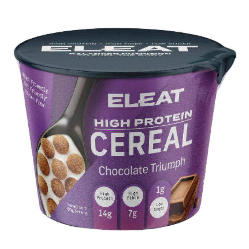 ELEAT Chocolate Triumph Flavour High Protein Cereal 50g - Case of 8