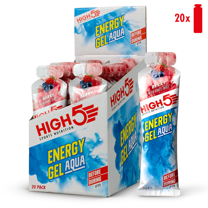 High5 Aqua Energy Gel Berry 66g - Case of 20 [Best Before: 31/10/2025]