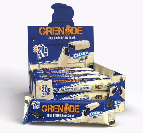 Grenade Oreo White Chocolate Flavour Protein bar 60g - Case of 12 [Best Before: 05/11/2025]