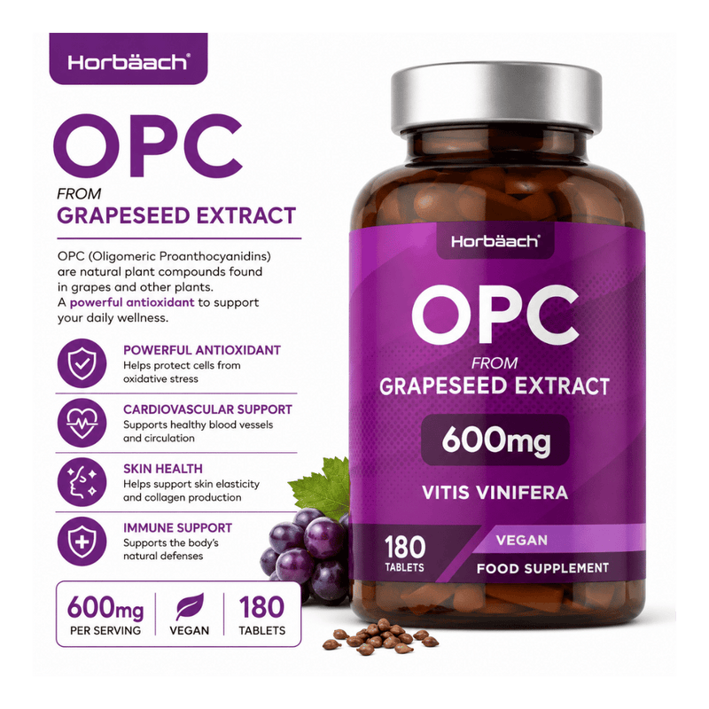 HI OPC Grapeseed Extract 180 Vegan Tablets