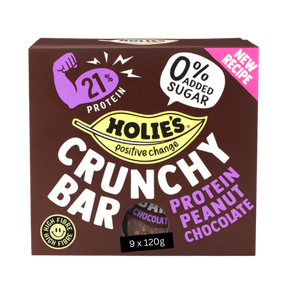 Holies Crunchy Bar Peanut Butter Chocolate 9 x 120g multipacks