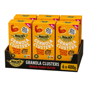 Holies Granola Clusters Peanut Butter Protein 400g - Case of 6 [Best Before: 17/09/2026]