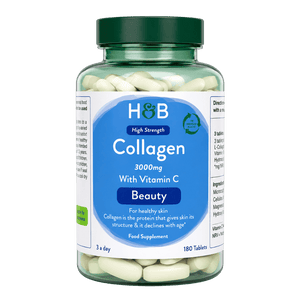 Holland & Barrett Bovine Collagen Tablet 3000mg with Vitamin C (180 Tablets)