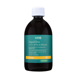 Holland & Barrett Iron + B Vits, Vit C & Minerals Orange Flavour Liquid - 500ml