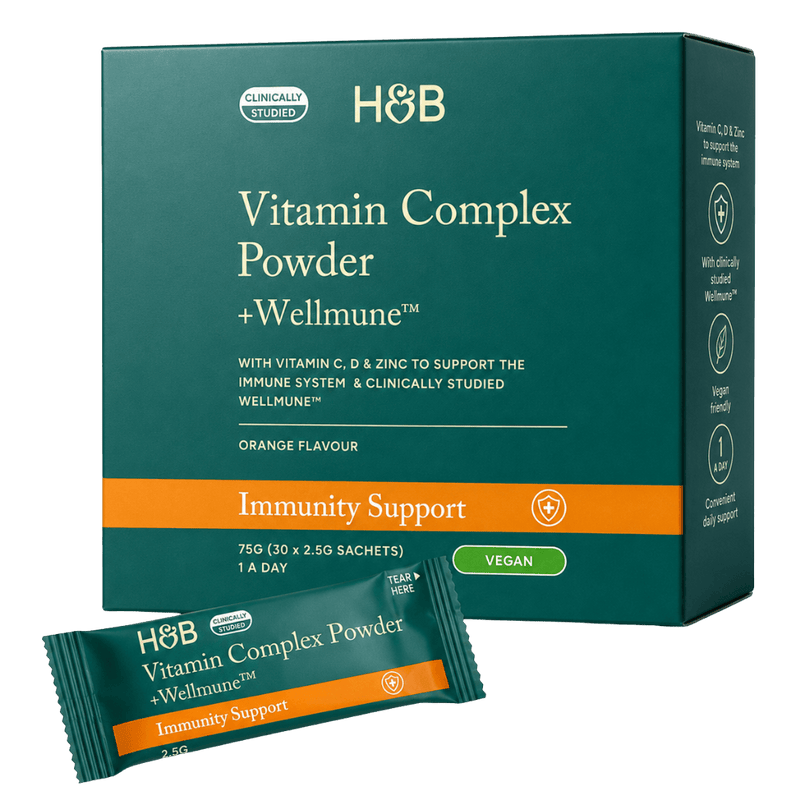 Holland & Barrett Wellmune Immunity Support Vitamin Complex Orange Flavour Powder (30 Sachets)