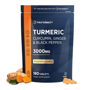 Horbaach Turmeric Ginger & Black Pepper 3000mg 180 Vegan Tablets