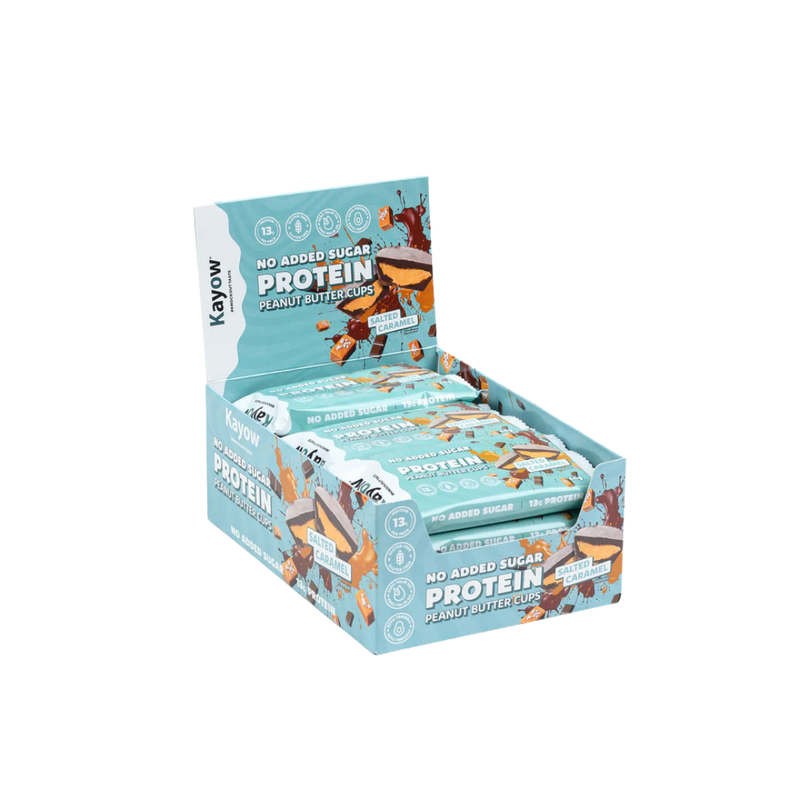 Kayow No Added Sugar Protein Peanut Butter Cups – Salted Caramel 44g - Case of 12