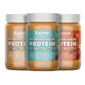 Kayow Protein Peanut Butter Variety bundle - 3 x 350g jars [Best Before: 05/06/2026]