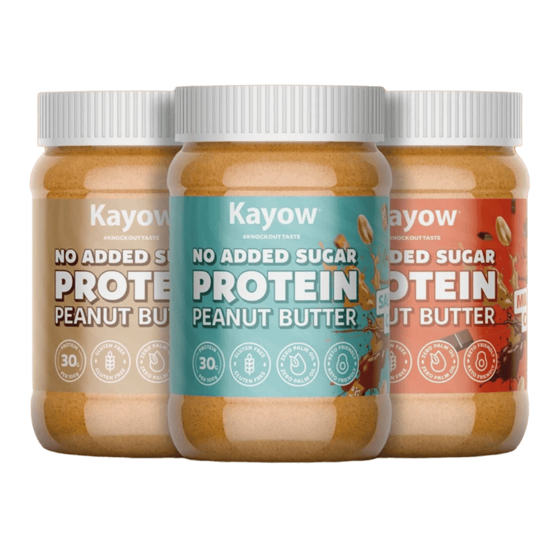 Kayow Protein Peanut Butter Variety bundle - 3 x 350g jars [Best Before: 05/06/2026]