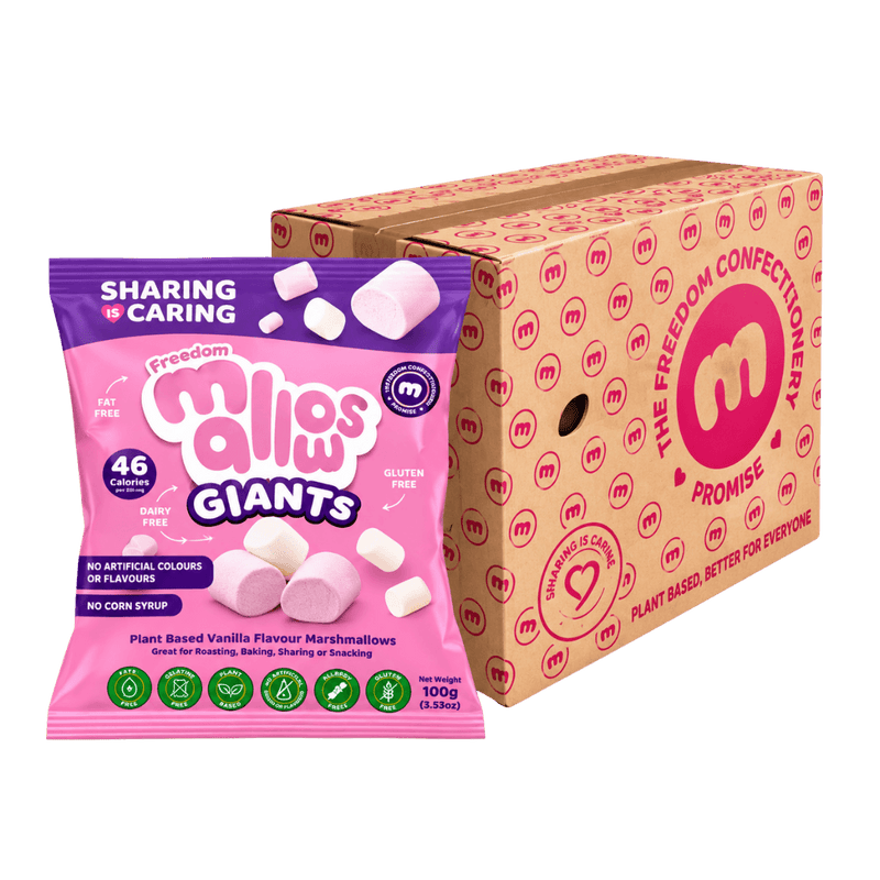 Freedom Vegantic Pink & White Marshmallows 100g -  Case of 10