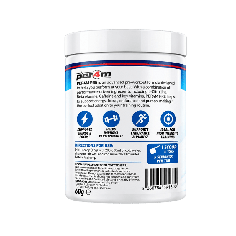 Per4m Pre Workout Stim 95g MINI (Berry Blast)