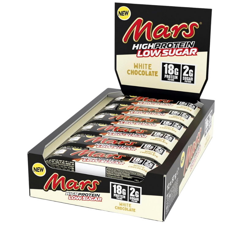 Mars Hi-Protein Low Sugar Protein bar White Chocolate 57g - Case of 12 [Best Before: 01/07/2026]