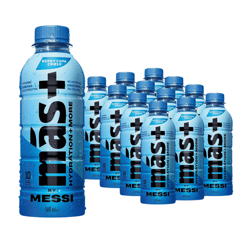 Mas+ by Messi Positive Hydration Berry Copa Crush Hydration Drink 500ml Case of 12
