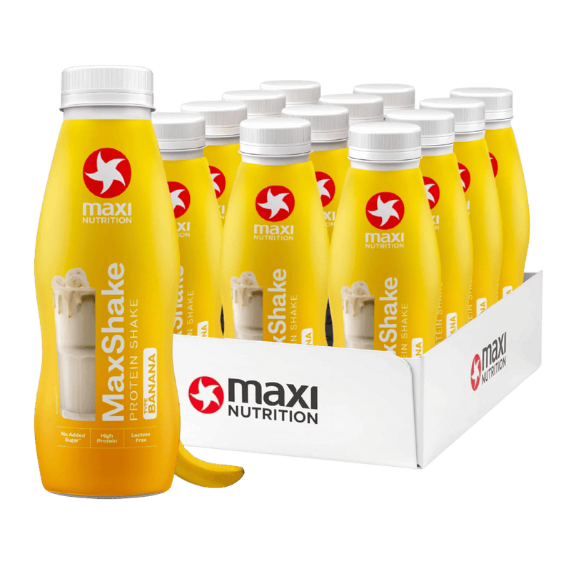 Maxinutrition MaxShake Banana Flavour Protein Milkshake 330ml - Case of 12 [ Best Before: 01/08/2026]