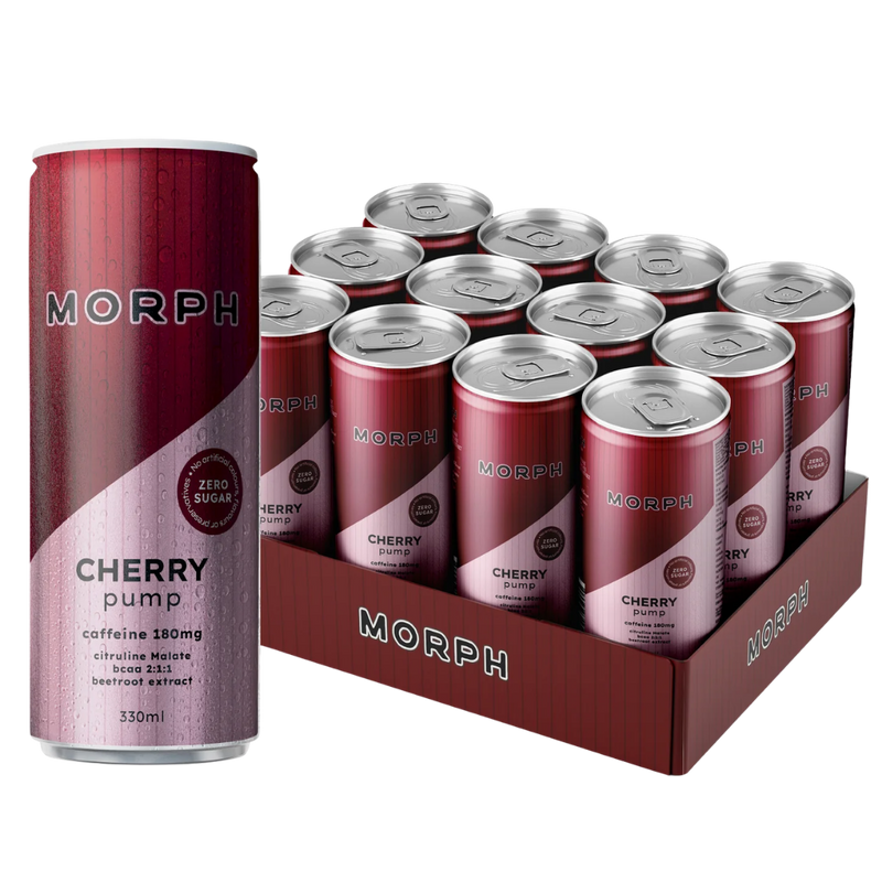 Morph Pump Zero Sugar Energy Drink Cherry 330ml - Case of 12