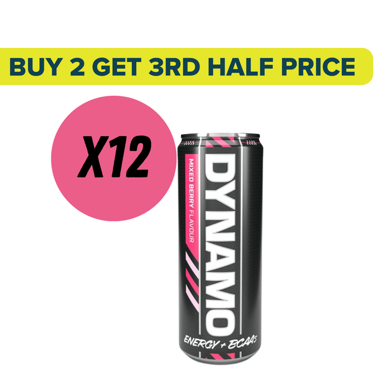 Protein Dynamix Dynamo Mixed Berry Energy Drink 330ml - Case of 12