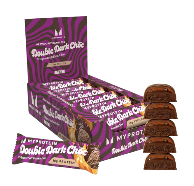 MyProtein Delicious Protein Bar Double Dark Chocolate 65g - Case of 12